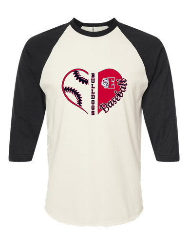 Ellensburg Bulldogs Heart Baseball Women's Baseball T-Shirt