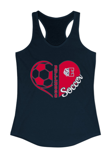 Ellensburg Bulldogs Heart Soccer Women's Tank Top