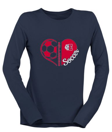 Ellensburg Bulldogs Heart Soccer Women's Premium LS T-Shirt
