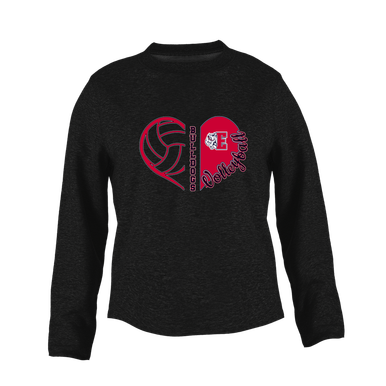 Ellensburg Bulldogs Heart Volleyball Women's Sweatshirt