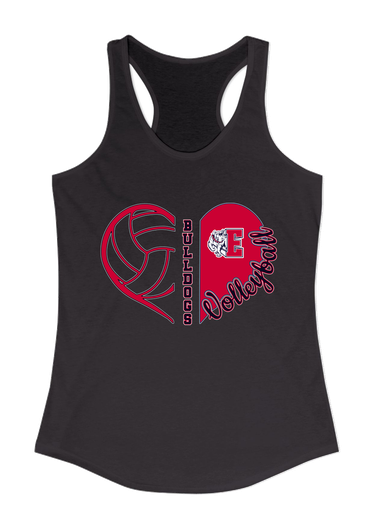Ellensburg Bulldogs Heart Volleyball Women's Tank Top