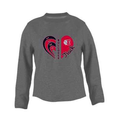 Ellensburg Bulldogs Heart Track Women's Sweatshirt