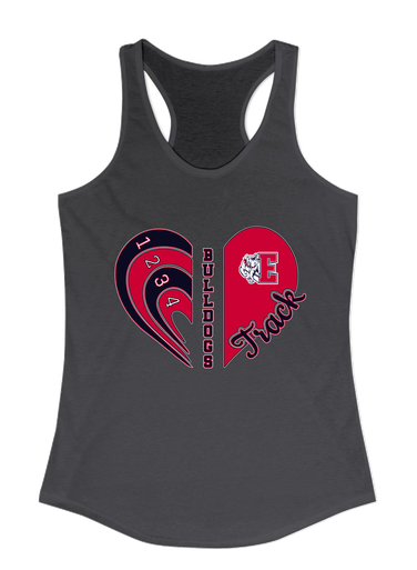 Ellensburg Bulldogs Heart Track Women's Tank Top