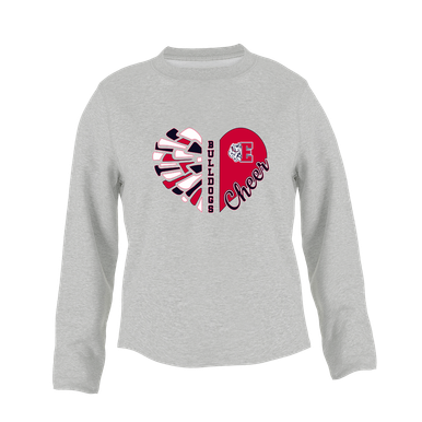 Ellensburg Bulldogs Heart Cheer Women's Sweatshirt