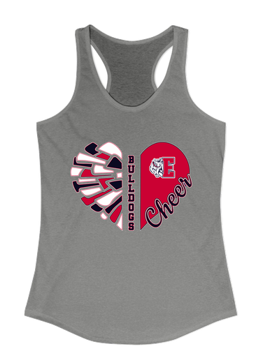 Ellensburg Bulldogs Heart Cheer Women's Tank Top