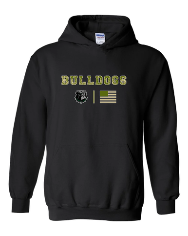 Trimble Bulldogs Camo Flag Men's Hoodie
