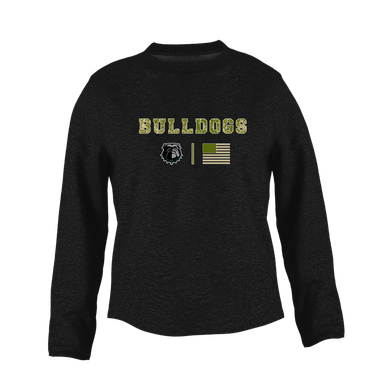 Trimble Bulldogs Camo Flag Women's Sweatshirt