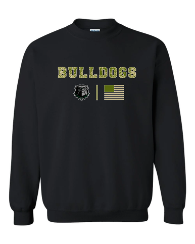 Trimble Bulldogs Camo Flag Men's Sweatshirt