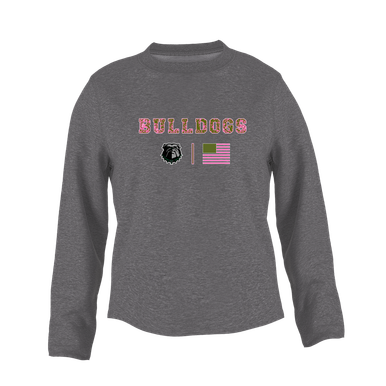 Trimble Bulldogs Pink Camo Flag Women's Sweatshirt