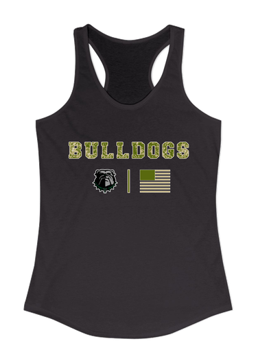 Trimble Bulldogs Camo Flag Women's Tank Top