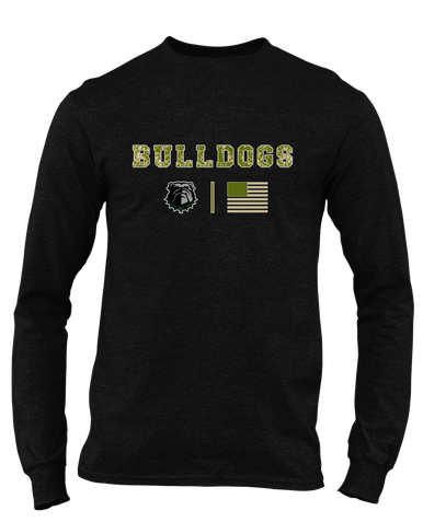 Trimble Bulldogs Camo Flag Men's Premium LS T-Shirt