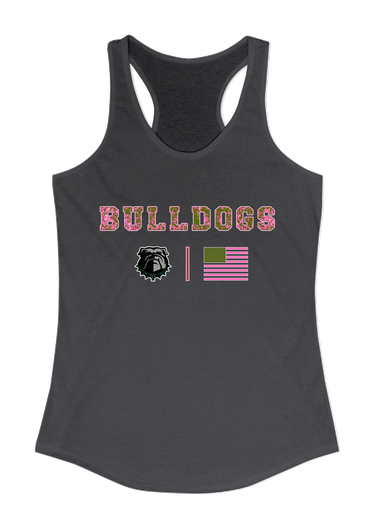 Trimble Bulldogs Pink Camo Flag Women's Tank Top
