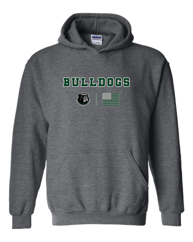 Trimble Bulldogs Team Colors Flag Men's Hoodie