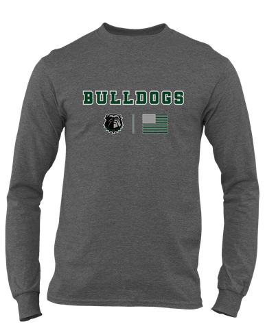 Trimble Bulldogs Team Colors Flag Men's LS T-Shirt