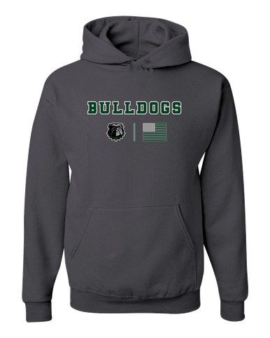 Trimble Bulldogs Team Colors Flag Men's Premium Hoodie
