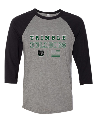 Trimble Bulldogs Spirit Flag Men's Baseball T-Shirt