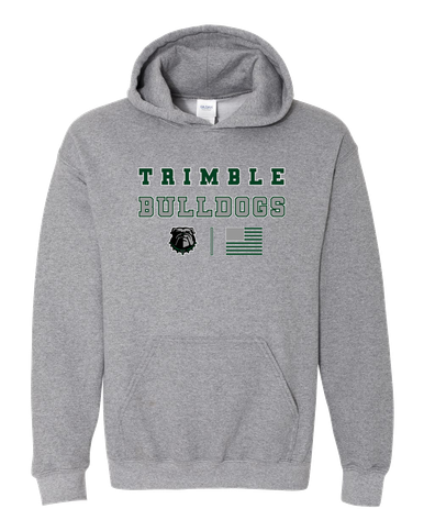 Trimble Bulldogs Spirit Flag Men's Hoodie