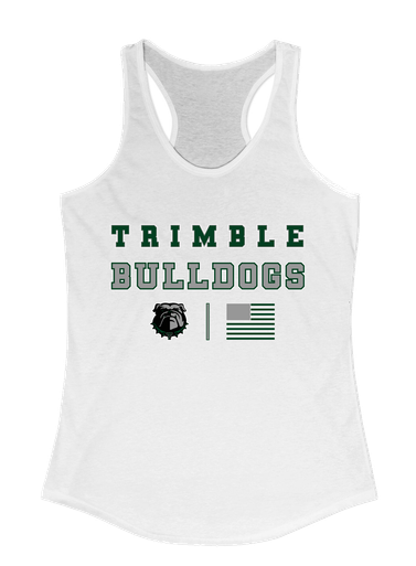 Trimble Bulldogs Spirit Flag Women's Tank Top