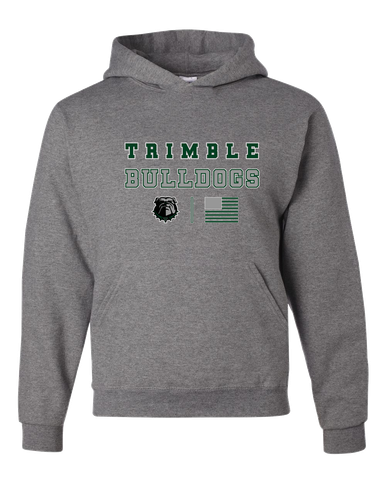 Trimble Bulldogs Spirit Flag Men's Premium Hoodie