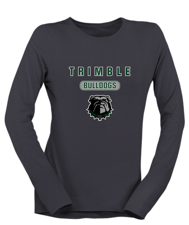 Trimble Bulldogs Mascot #3 Women's LS T-Shirt
