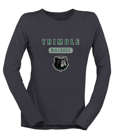 Trimble Bulldogs Mascot #3 Women's Premium LS T-Shirt