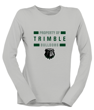 Trimble Bulldogs Property Of Women's Premium LS T-Shirt