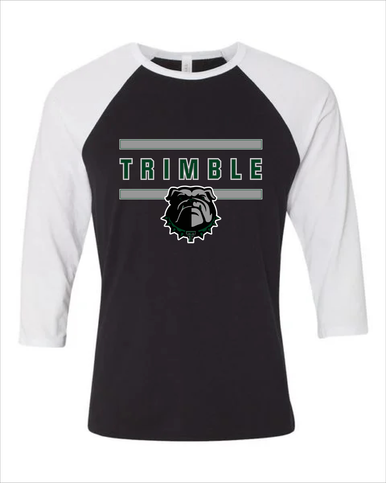Trimble Bulldogs Mascot #4 Women's Baseball T-Shirt
