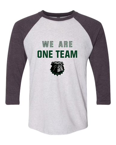 Trimble Bulldogs We Are One Team Women's Baseball T-Shirt