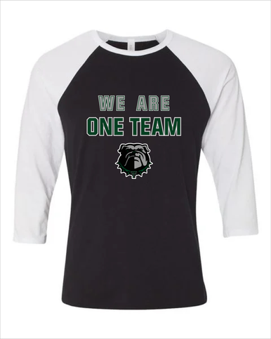 Trimble Bulldogs We Are One Team Men's Baseball T-Shirt