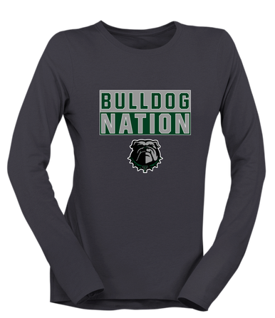 Trimble Bulldogs Nation #1 Women's Premium LS T-Shirt