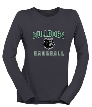 Trimble Bulldogs Baseball #1 Women's Premium LS T-Shirt
