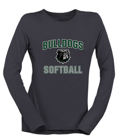 Trimble Bulldogs Softball #1 Women's Premium LS T-Shirt