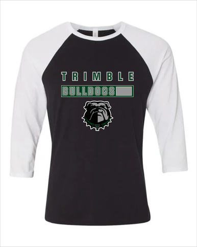 Trimble Bulldogs Mascot #7 Women's Baseball T-Shirt