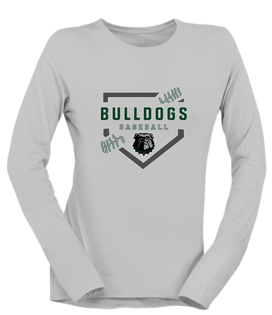 Trimble Bulldogs Baseball #2 Women's LS T-Shirt