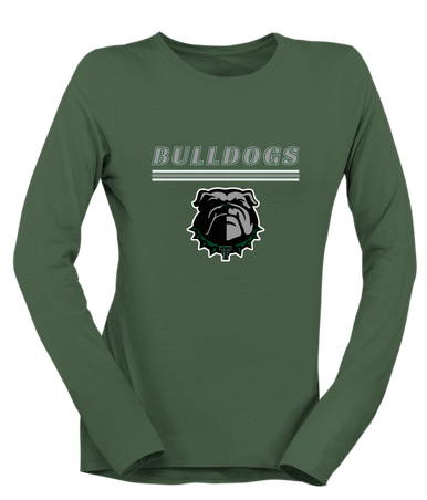 Trimble Bulldogs Mascot #8 Women's LS T-Shirt