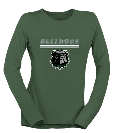 Trimble Bulldogs Mascot #8 Women's Premium LS T-Shirt
