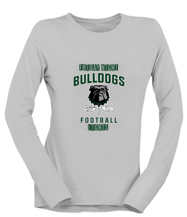 Trimble Bulldogs Football #6 Women's LS T-Shirt