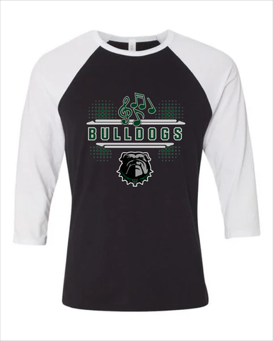 Trimble Bulldogs Band # 3 Men's Baseball T-Shirt