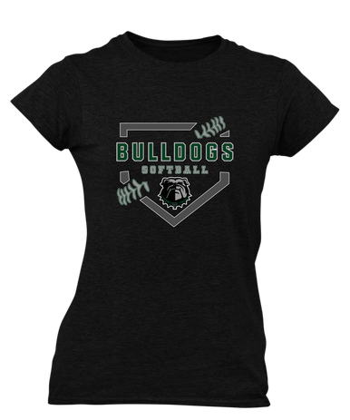 Trimble Bulldogs Softball #2 Women's Premium SS T-Shirt
