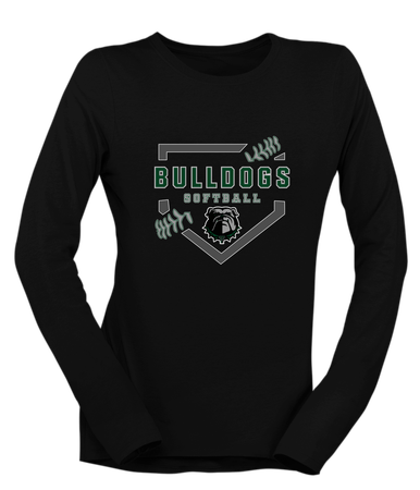 Trimble Bulldogs Softball #2 Women's Premium LS T-Shirt