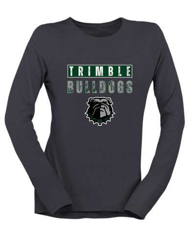 Trimble Bulldogs Mascot #9 Women's LS T-Shirt