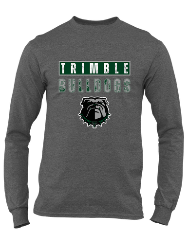 Trimble Bulldogs Mascot #9 Men's LS T-Shirt
