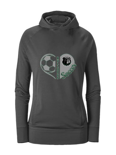 Trimble Bulldogs Heart Soccer Women's Hoodie