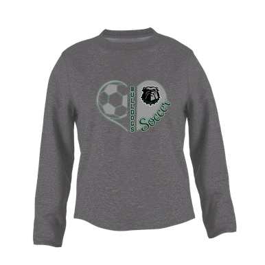 Trimble Bulldogs Heart Soccer Women's Sweatshirt