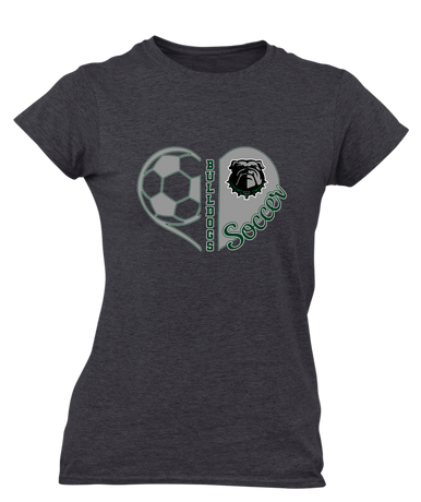 Trimble Bulldogs Heart Soccer Women's SS T-Shirt