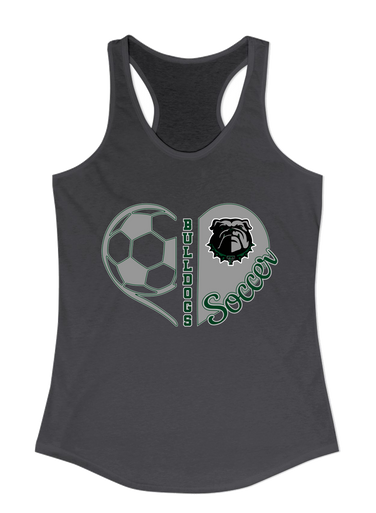 Trimble Bulldogs Heart Soccer Women's Tank Top