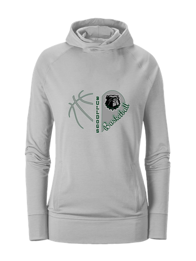 Trimble Bulldogs Heart Basketball Women's Hoodie