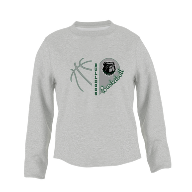 Trimble Bulldogs Heart Basketball Women's Sweatshirt