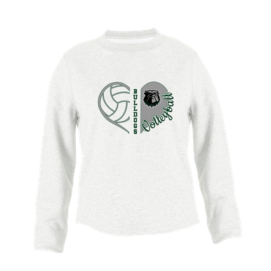 Trimble Bulldogs Heart Volleyball Women's Sweatshirt
