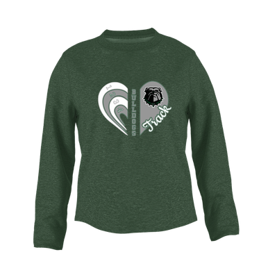 Trimble Bulldogs Heart Track Women's Sweatshirt